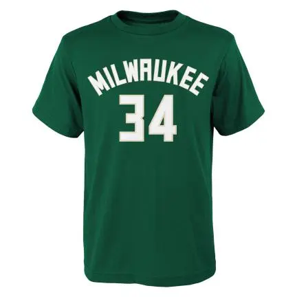 OUTERSTUFF NBA NAME & NUMBER TEE GIANNIS ANTETOKOUNMPO MILWAUKEE BUCKS | CROSSOVER RICCIONE